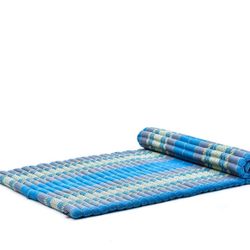Leewadee - Foldable Floor Mattress - Japanese Roll Up Futon -Trifold Tatami Mat- Guest Floor Bed - Camping Mattress - Thai Massage Mat, Kapok Filled, 