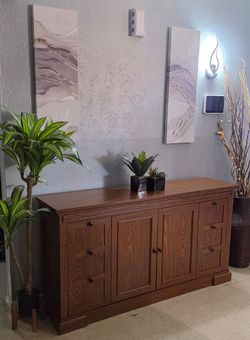 Sideboard Buffet Cabinet with Storage, Large Credenza Kitchen Storage Cabinet with Drawer and Door🌱