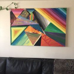 Abstract Painting On Canvas