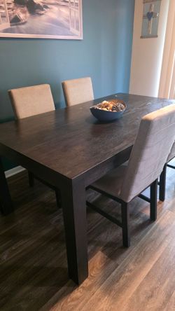 Espresso Kitchen Table with 4 chairs