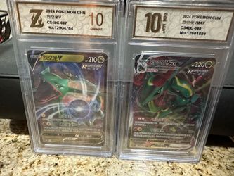 2 pokemon rayquaza grade 10 cards