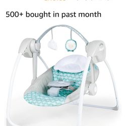 Ingenuity: Ity By Ingenuity Swingity Swing Easy-Fold Portable Baby Swing, 0-9 Months Up To 20 Lbs (Goji)

