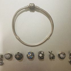 Pandora Charm Bracelet (Clips and Charms)