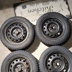 Hankook Winter Tires on  4x100mm lugs steel wheels