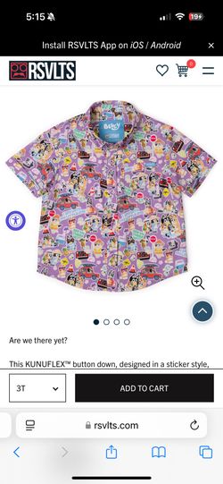 BLUEY "LET'S MOTOR" Button Up