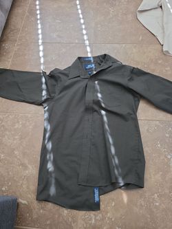 Men's Olive Green Long Sleeve Button-Up Shirt