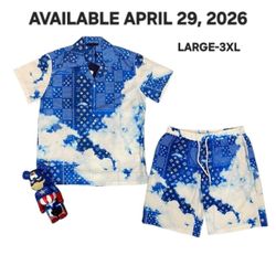 LV Monogram Gradient Shorts & Shirt Set
