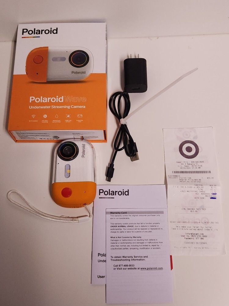 Polaroid Wave Underwater Camera 29GB Waterproof WiFi Tested