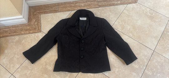 Tahari Black Brocade Dress Jacket Blazer Women’s 14