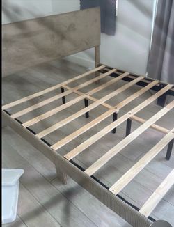 Queen size modern headboard in tan