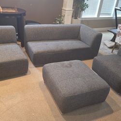 Modern Gray Modular Sofa / Lounge Chairs – Stylish & Comfortable