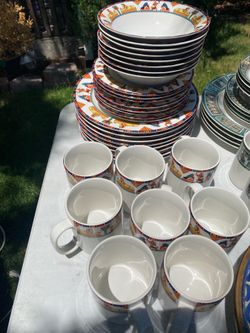 Egyptian plate and cup set