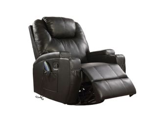 Waterlily Black PU Rocker Recliner (Motion)