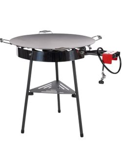 Outdoor Portable Carbon Steel Griddle with Triple Burners