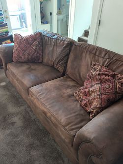 Brown Microfiber Sofa Bed