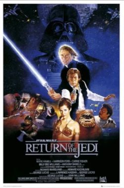 Star Wars Return of the Jedi B Movie Sheet Credit Wall Poster 24"×36"