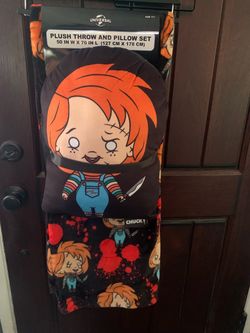 Halloween Chucky Blanket And Pillow Set