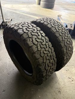 2 used tires LT 225/65/17 BF Goodrich T/A K02