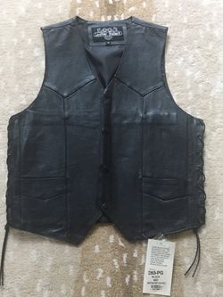 Leather Motorcycle Vest NWT