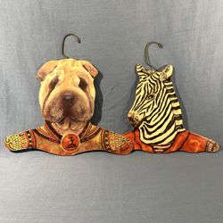 Decorative Dog & Zebra Clothes Hangers