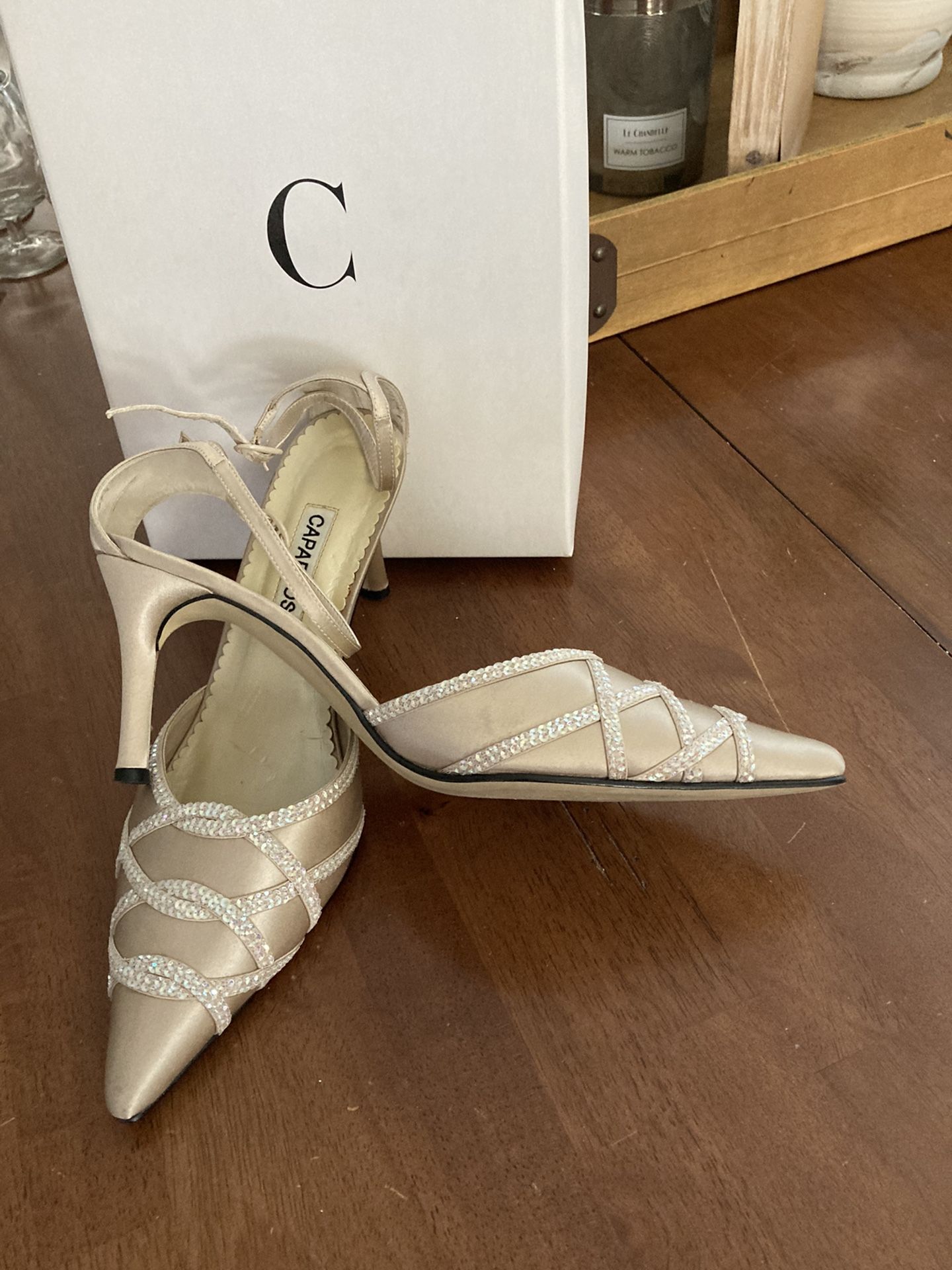 Caparros 9M Wedding Shoes Ankle Strap Style Aurora. .