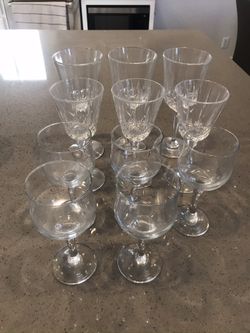 Wine and margarita glasses