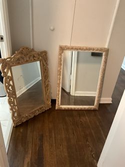 Two Old, Good Quality Mirrors (34” H X 24” W) (34” H C 21” W) Both For $20 One $15