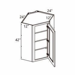 Gabinete Esquinero de Cocina Nuevo en Caja 24x42 Negro / New Black Corner Kitchen Cabinet 24x42