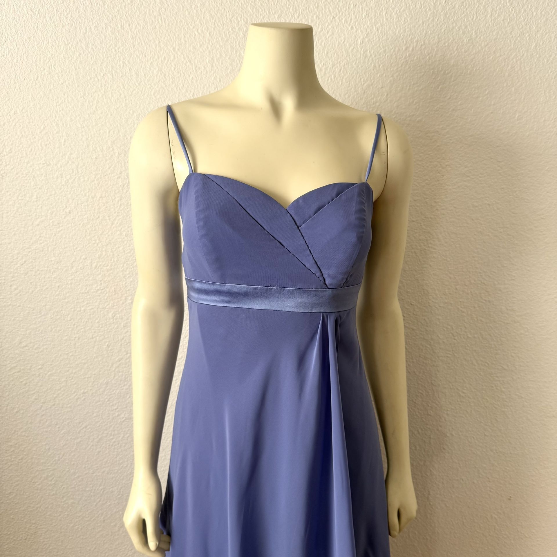 Elegant Lavender Spaghetti Strap Handmade Dress 