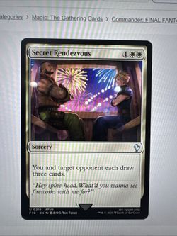 Magic The Gathering MTG SECRET RENDEZVOUS (219) FOIL Final Fantasy NM Sleeved for Sale in Glendale, AZ - OfferUp Magic The Gathering MTG SECRET RENDEZVOUS (219) FOIL Final Fantasy NM Sleeved for Sale in Glendale, AZ - OfferUp