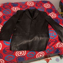 Alfani Men’s Leather Blazer (L) 