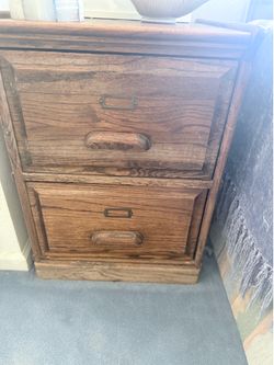 Wood 2-Drawer Filing Cabinet / Storage Cabinet