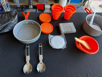 Gear4U Cooking Series Camping Cookware Kits Pot Pan Backpacking Cups Bowls Spork