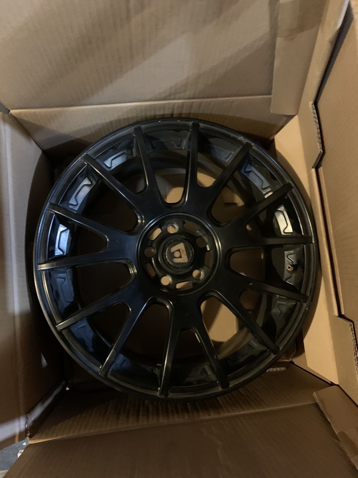 Motegi Racing Wheels, matte black. 17” diameter x 8” width