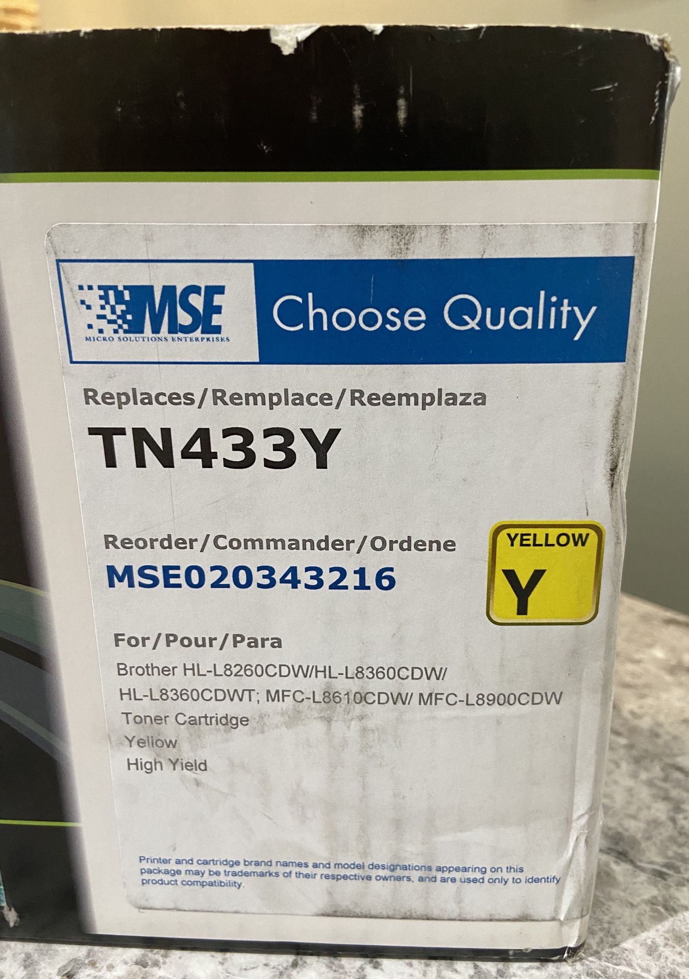 Yellow Toner - TN 433Y for Brother Printer