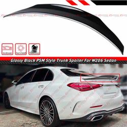 For 22-25 Mercedes W206 C300 C43 C63S Sedan Gloss Black PSM Style Trunk Spoiler