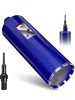 5" Pro Concrete Core Drill Bit with SDS Plus Adapter (1-1/4"-7 Thread) - 14" Cutting Depth & Upgraded Welded Teeth Core Bits for Concrete with Rebar, 