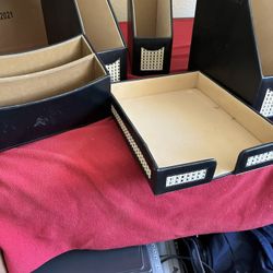 Leather Executive Desk Set