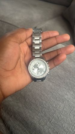 Fossil Silver-Tone Chronograph Watch
