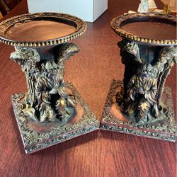 Angel 6” Pillar Candle Stands (Pair)