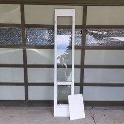 Sliding patio dog door