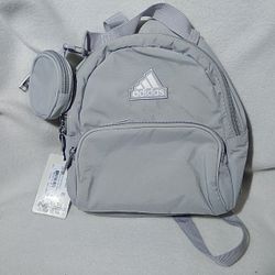 Adidas "Must Have" Mini Backpack Grey & Silver - New