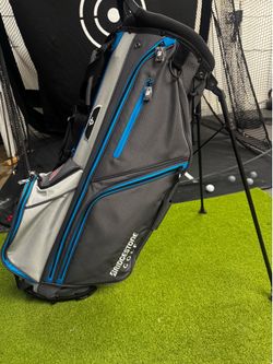 💥 Bridgestone Golf Lightweight Stand Bag – Excellent Condition – Gray/Blue 💥