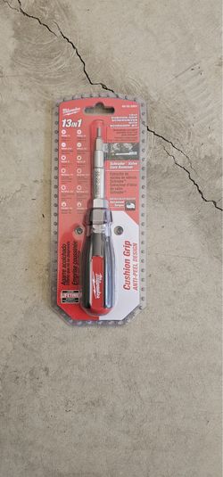 Milwaukee 13-in-1 Multi-Tip Cushion Grip Screwdriver With Schrader Bit