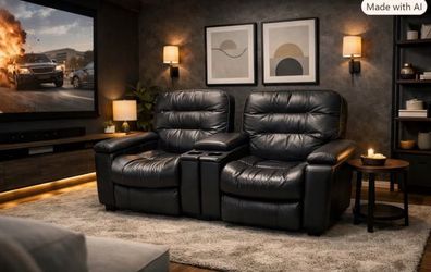 LUXURY LEATHER RECLINING SOFA