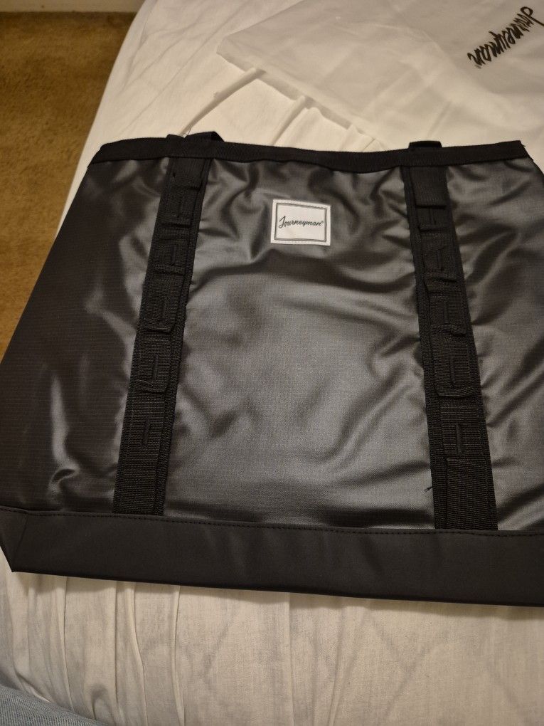 Journeyman Black Canvas Tote Bag