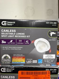 Commercial Electric Specialty Elite 3 in. LED, Lumen Select, Ultraspot Canless Recessed Light, Adjustable CCT