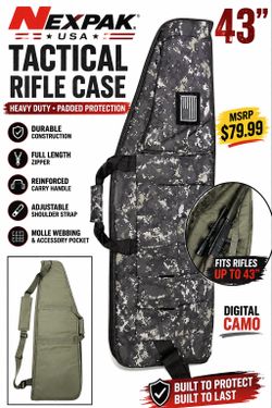 NEXPAK USA SRC143 43" Tactical Rifle Case Digital Camo Soft Gun Bag New NWT, Selling per piece $59 or quantity too