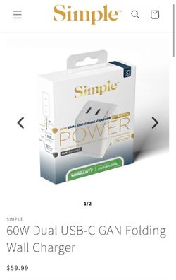 60W Dual USB-C Fast Charger