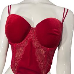 Brand new Red velvet corset bra for Sale in Washington, DC - OfferUp
